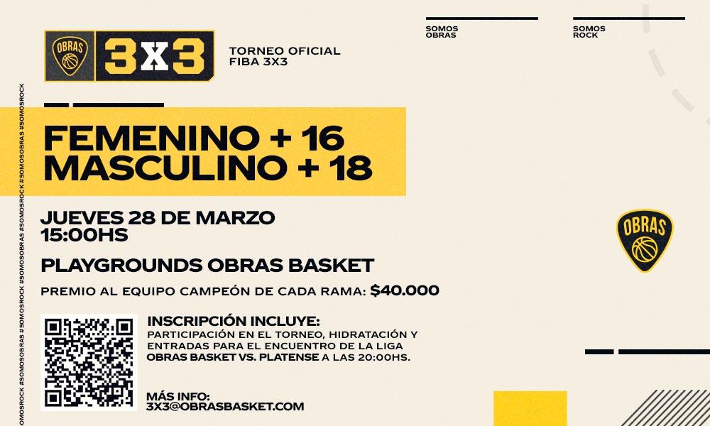 Se viene el Obras Tour 3×3 con premios para los ganadores: ¡Será oficial de FIBA 3×3!