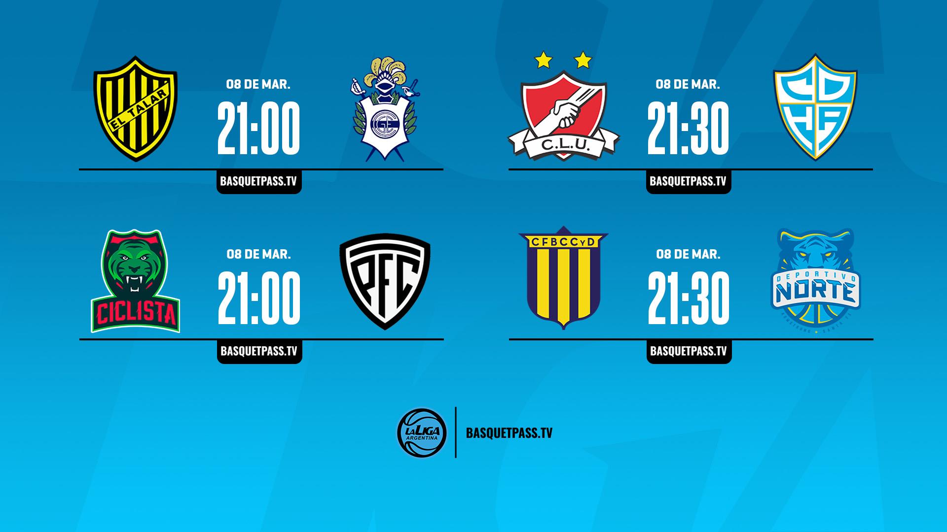 Sábado de cuatro partidos con acción en tres zonas