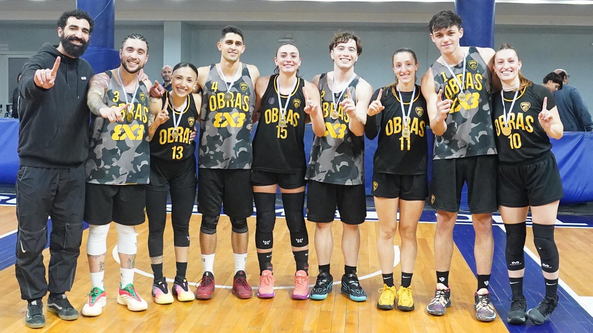 Obras se impuso en Mar del Plata y lideró una nueva jornada de La Liga 3x3