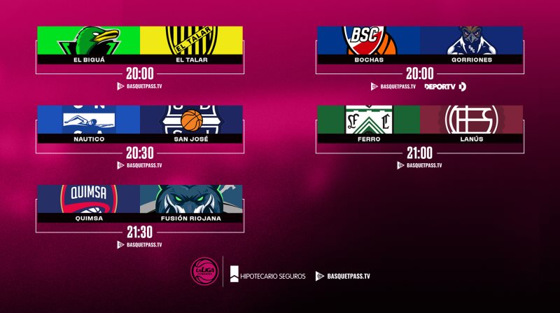 Agenda completa con cinco partidos