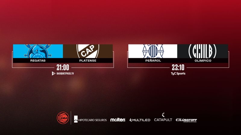 Regatas-Platense y Peñarol-Olímpico: la agenda del miércoles