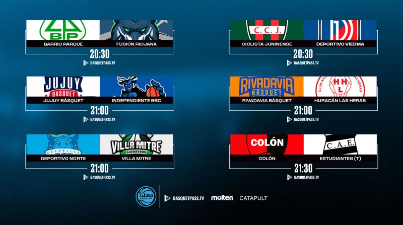 Super domingo de seis partidos en La Liga Argentina