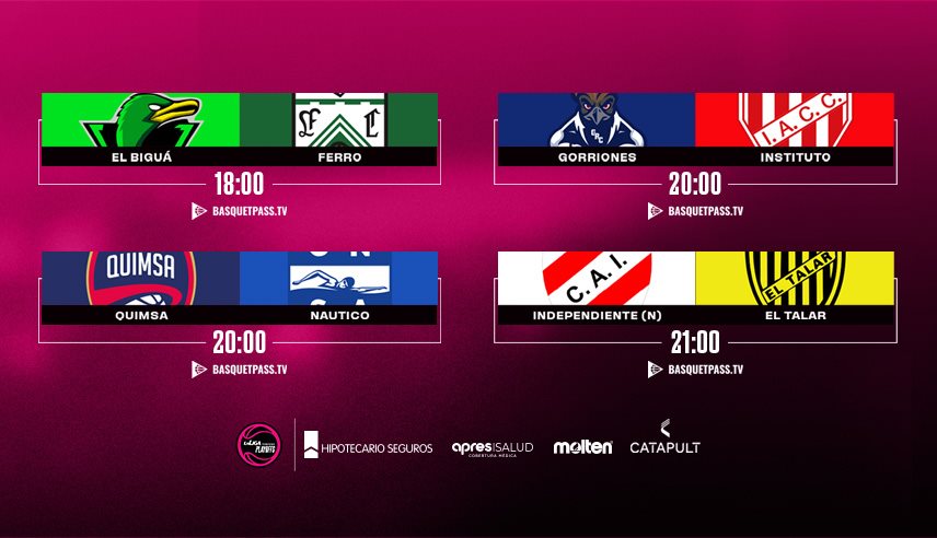 Cuatro partidos en una intensa jornada de domingo